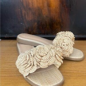 A New Day Cream Macramé Sandals